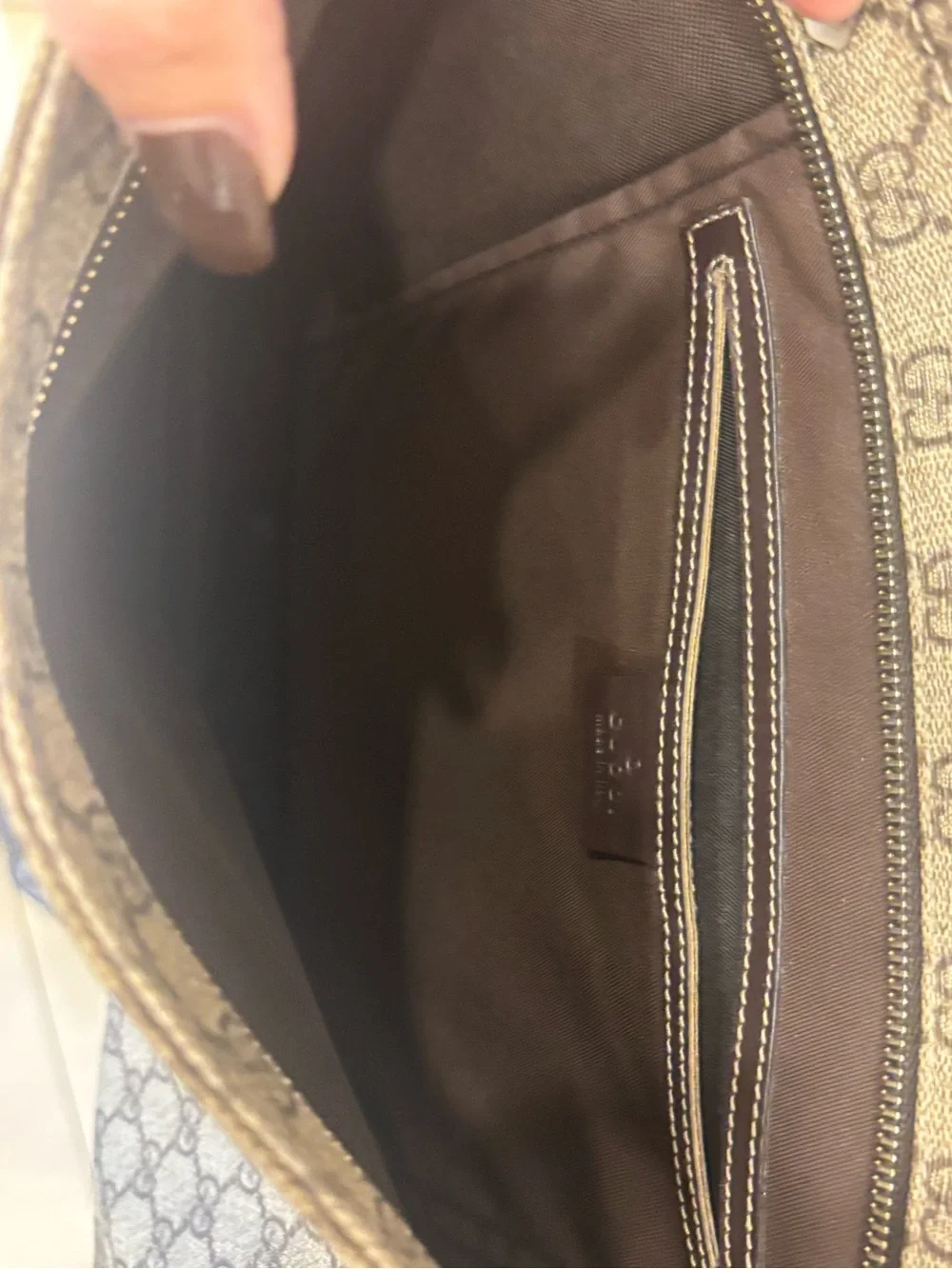 Gucci Beige GG Canvas Crossbody Bag with Adjustable Strap